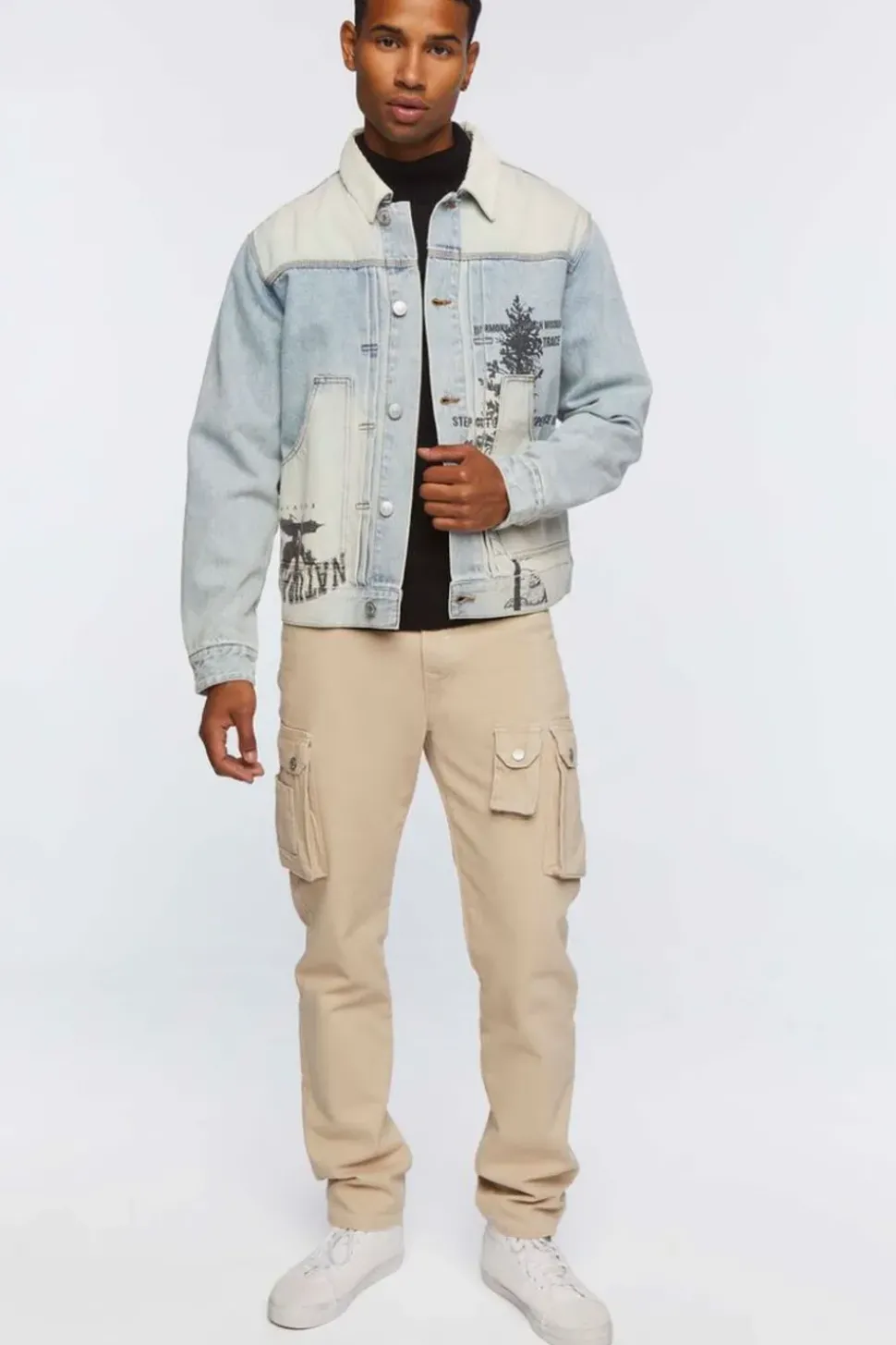 Graphic Denim Jacket