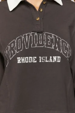 Graphic Fleece Rugby Pullover