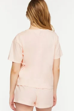 Graphic Tee & Shorts Pajama Set