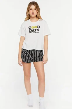 Graphic Tee & Shorts Pajama Set