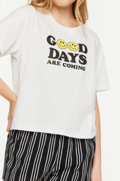 Graphic Tee & Shorts Pajama Set