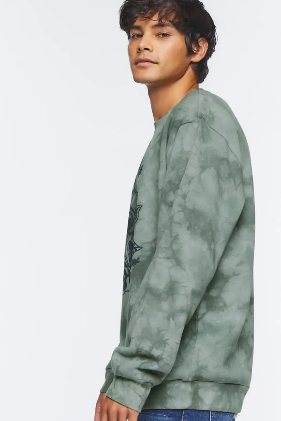 Graphic Tie-Dye Fleece Pullover