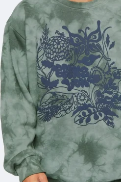 Graphic Tie-Dye Fleece Pullover