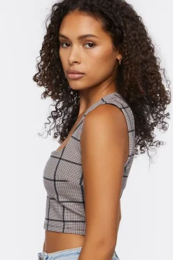 Grid Plaid Crop Top