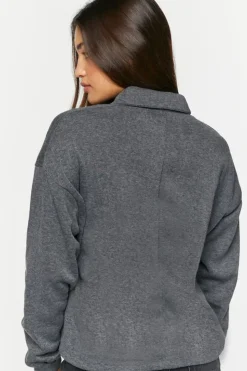 Half-Button Long-Sleeve Shirt