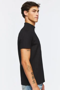 Half-Zip Funnel Neck Shirt