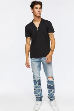 Half-Zip Funnel Neck Shirt