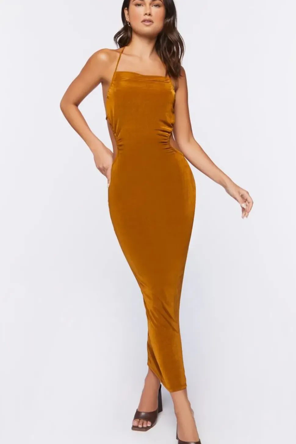 Halter Bodycon Midi Dress