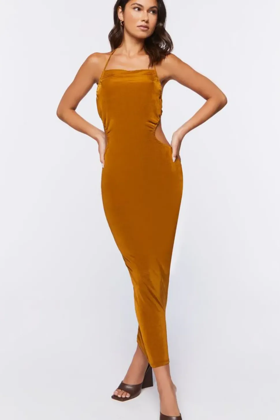Halter Bodycon Midi Dress