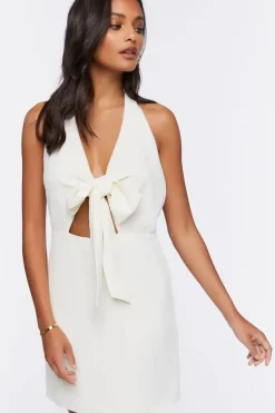 Halter Cutout Mini Dress