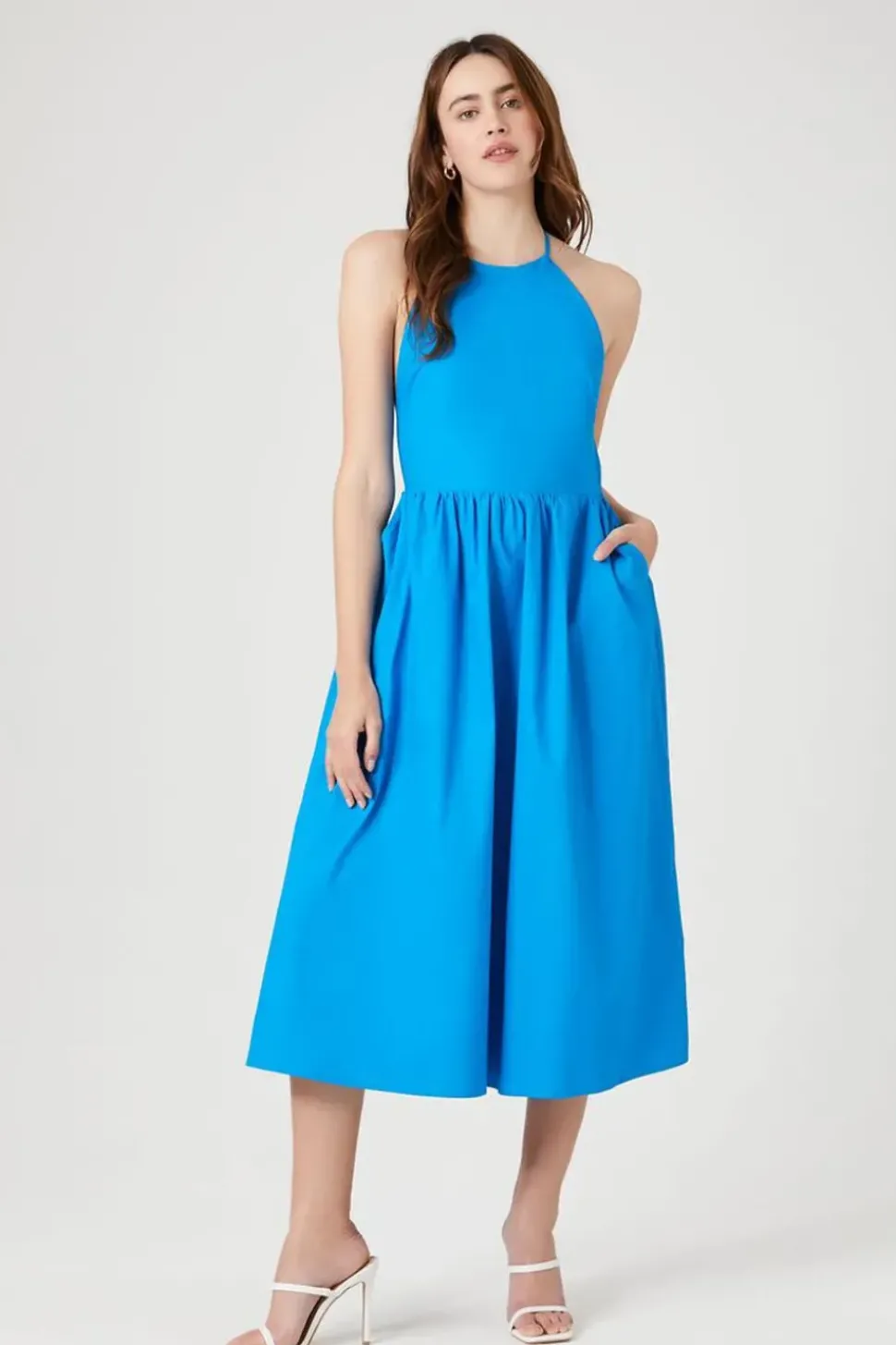 Halter Midi Pocket Dress