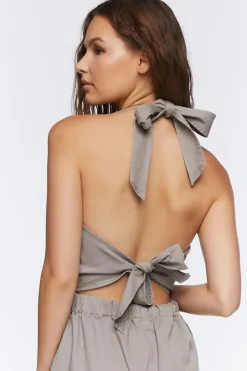 Halter Tie-Back Jumpsuit