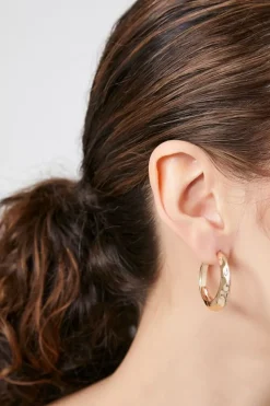 Hammered Hoop Earrings