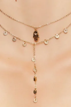 Hamsa Hand Necklace Set