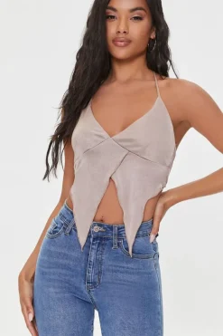 Handkerchief-Hem Halter Top