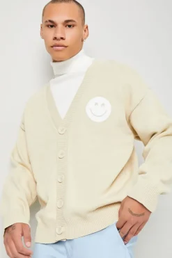 Happy Face Cardigan Sweater