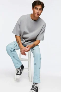 Happy Face Corduroy Drawstring Pants