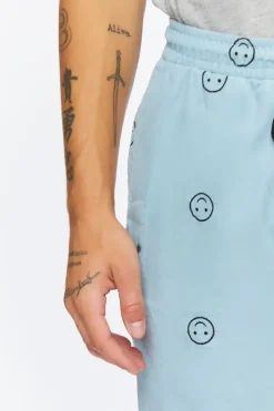 Happy Face Corduroy Drawstring Pants