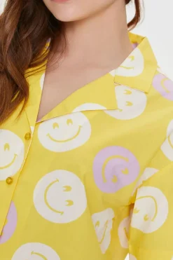 Happy Face Cropped Shirt