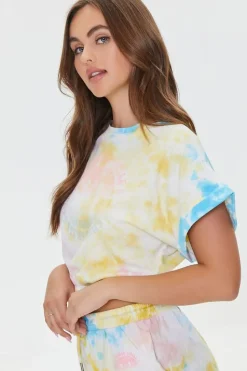 Happy Face Graphic Tie-Dye Tee