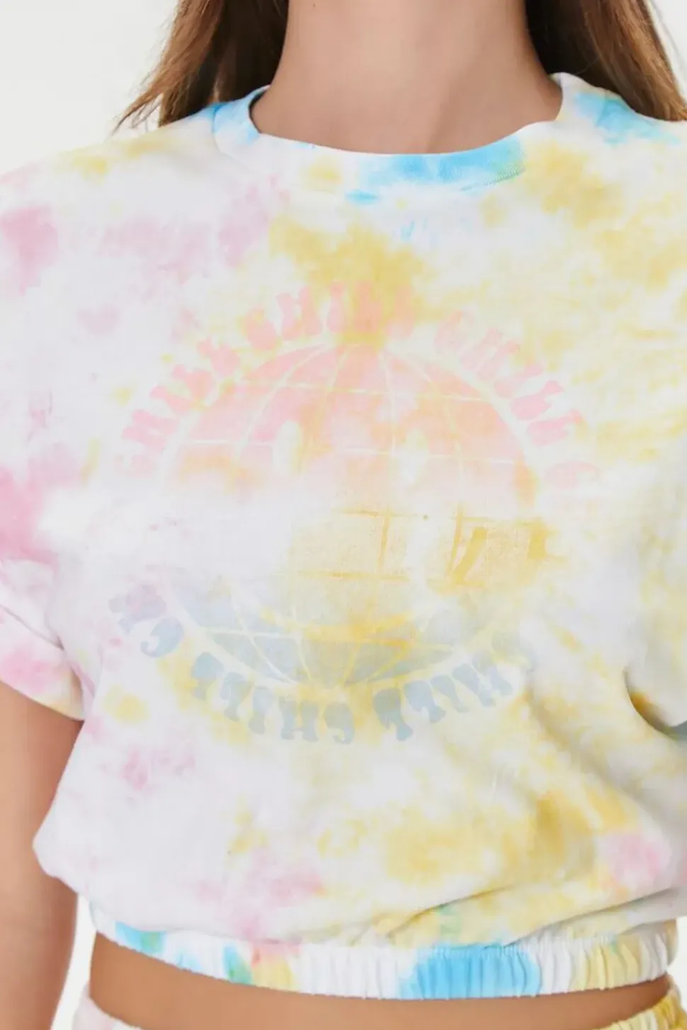 Happy Face Graphic Tie-Dye Tee