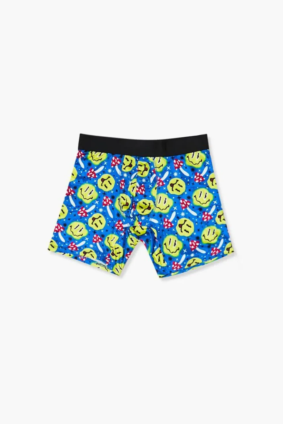 Happy Face & Mushroom Print Boxer Shorts