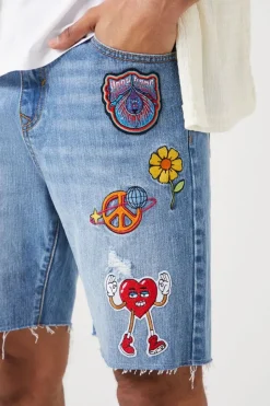 Hazy Daze Patch Denim Shorts