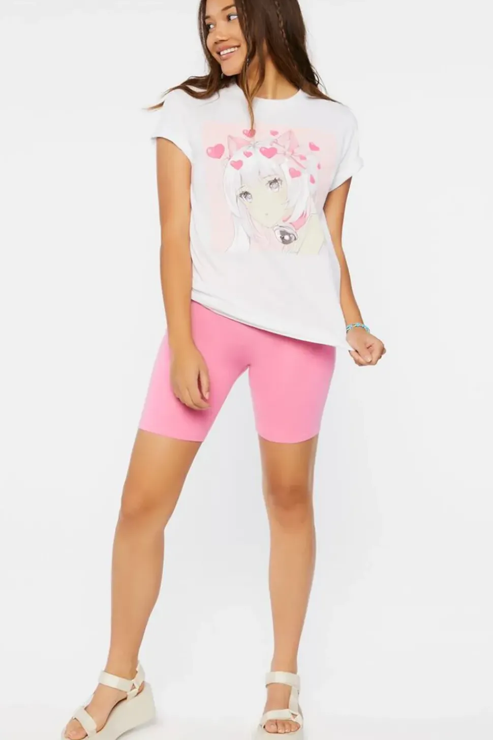 Heart Anime Girl Graphic Tee