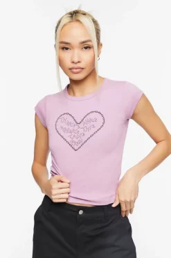 Heart Chain Graphic Baby Tee