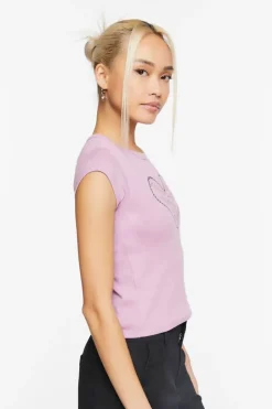 Heart Chain Graphic Baby Tee