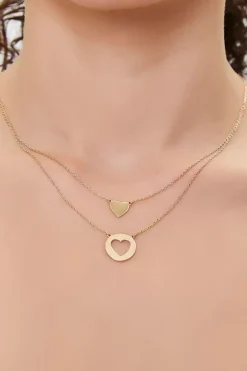 Heart Charm Layered Necklace