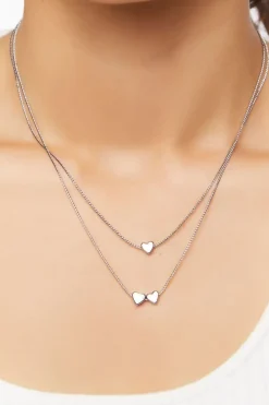 Heart Charm Necklace Set