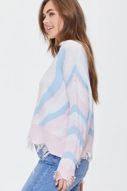 Heart Pattern Sharkbite Sweater