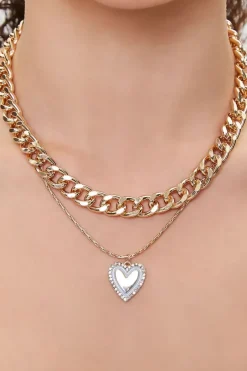 Heart Pendant Layered Necklace