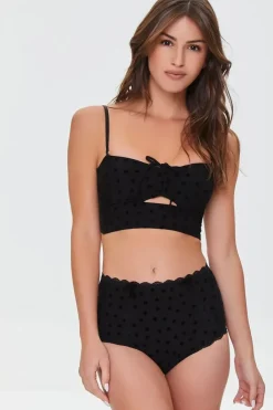 Heart Print Mesh Panties