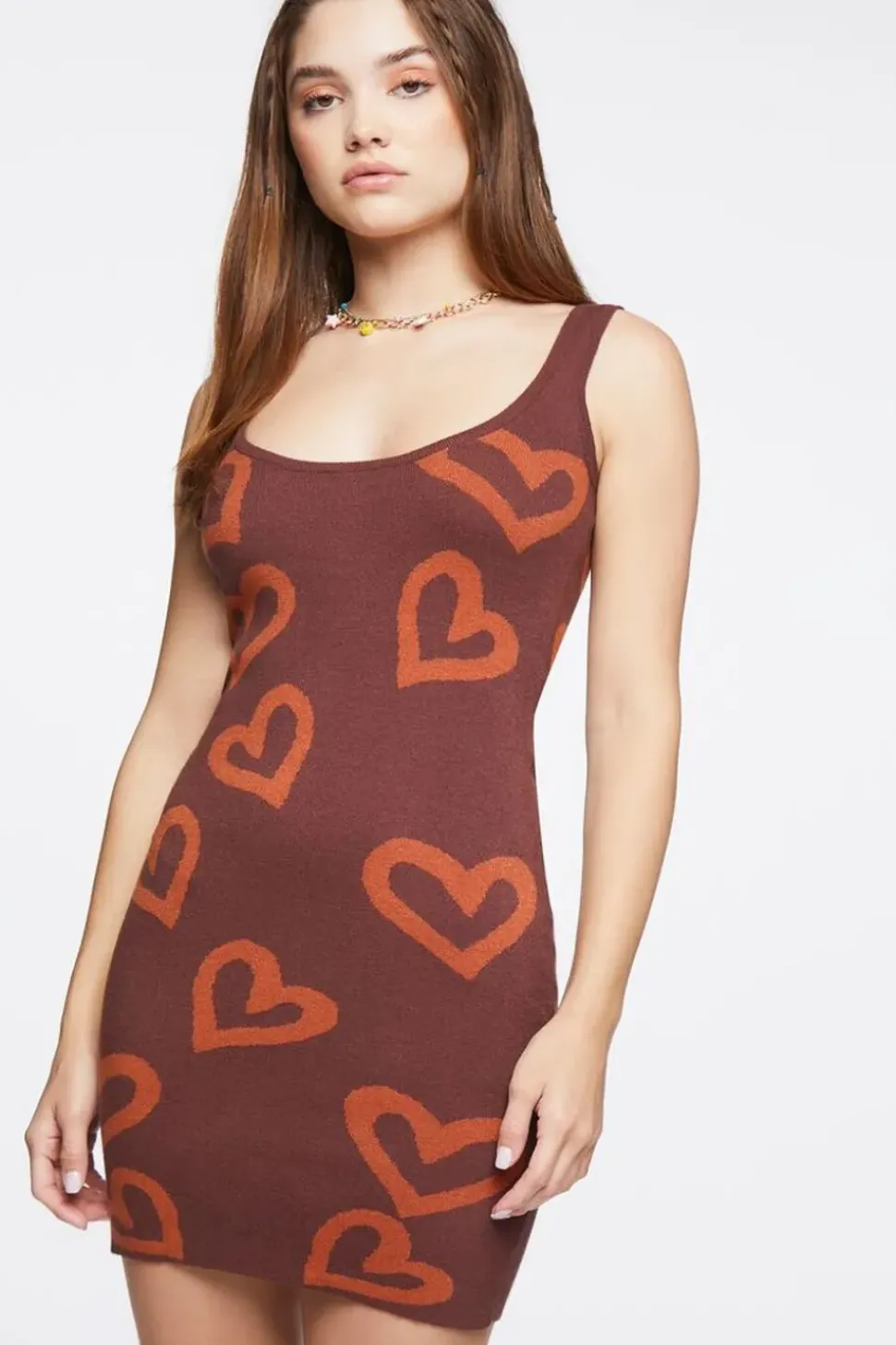 Heart Print Tank Dress