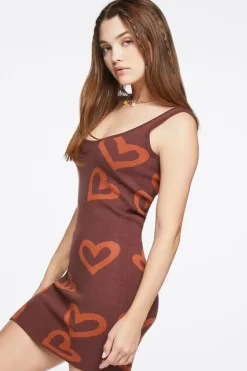 Heart Print Tank Dress