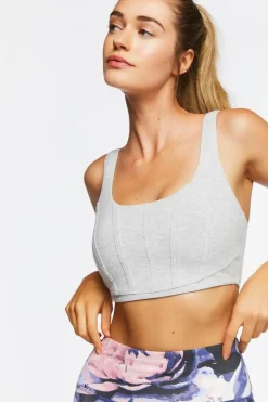 Heathered Corset Sports Bra
