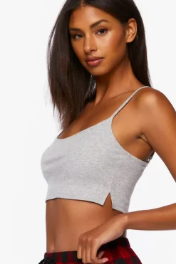 Heathered Cropped Lounge Cami