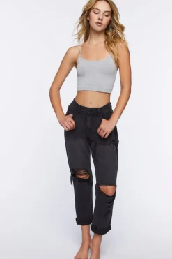 Heathered Dual-Strap Bralette