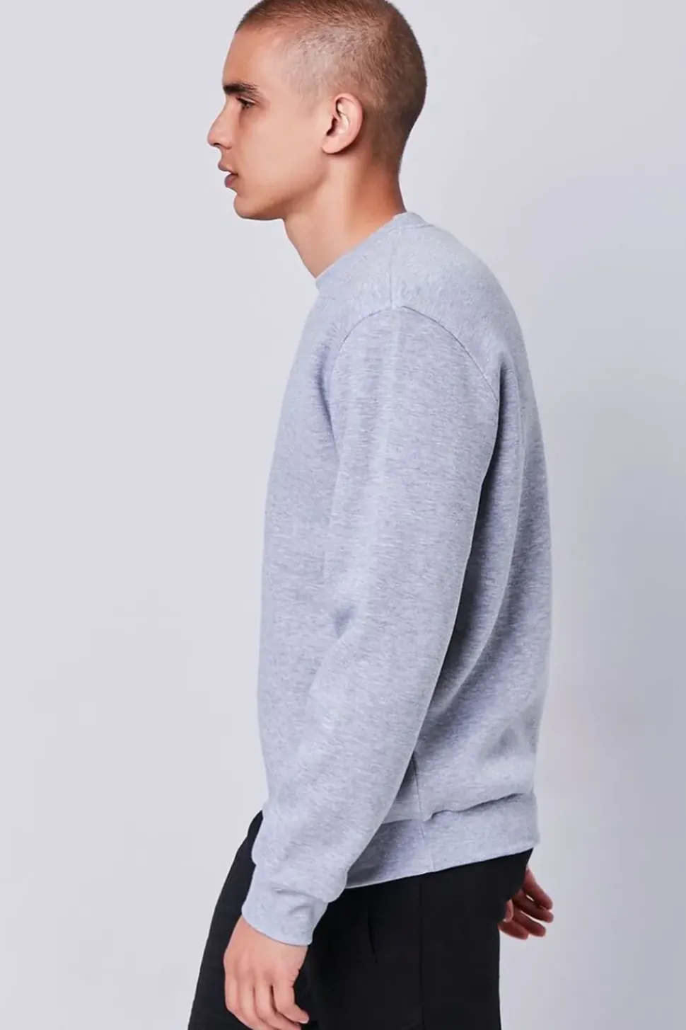 Heathered Fleece Crew Neck Sweatshirt