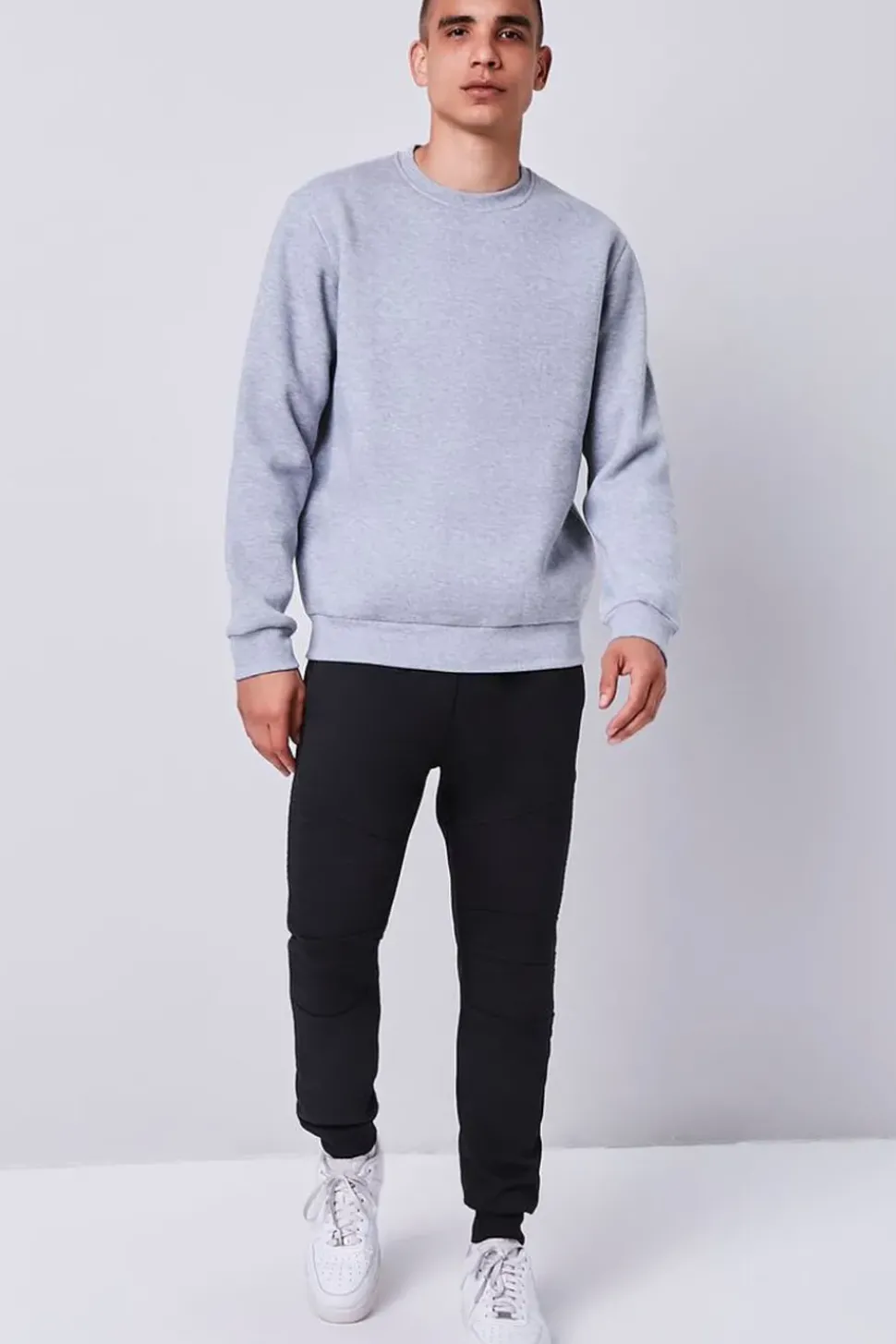 Heathered Fleece Crew Neck Sweatshirt