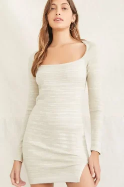 Heathered Knit Mini Dress