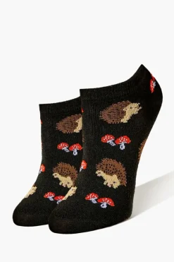 Hedgehog Print Ankle Socks