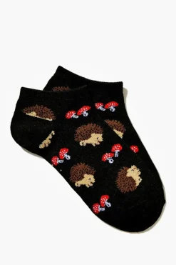 Hedgehog Print Ankle Socks