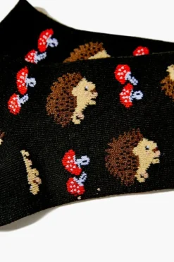 Hedgehog Print Ankle Socks