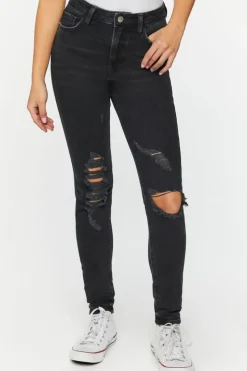 Hemp 10% Distressed Skinny Jeans