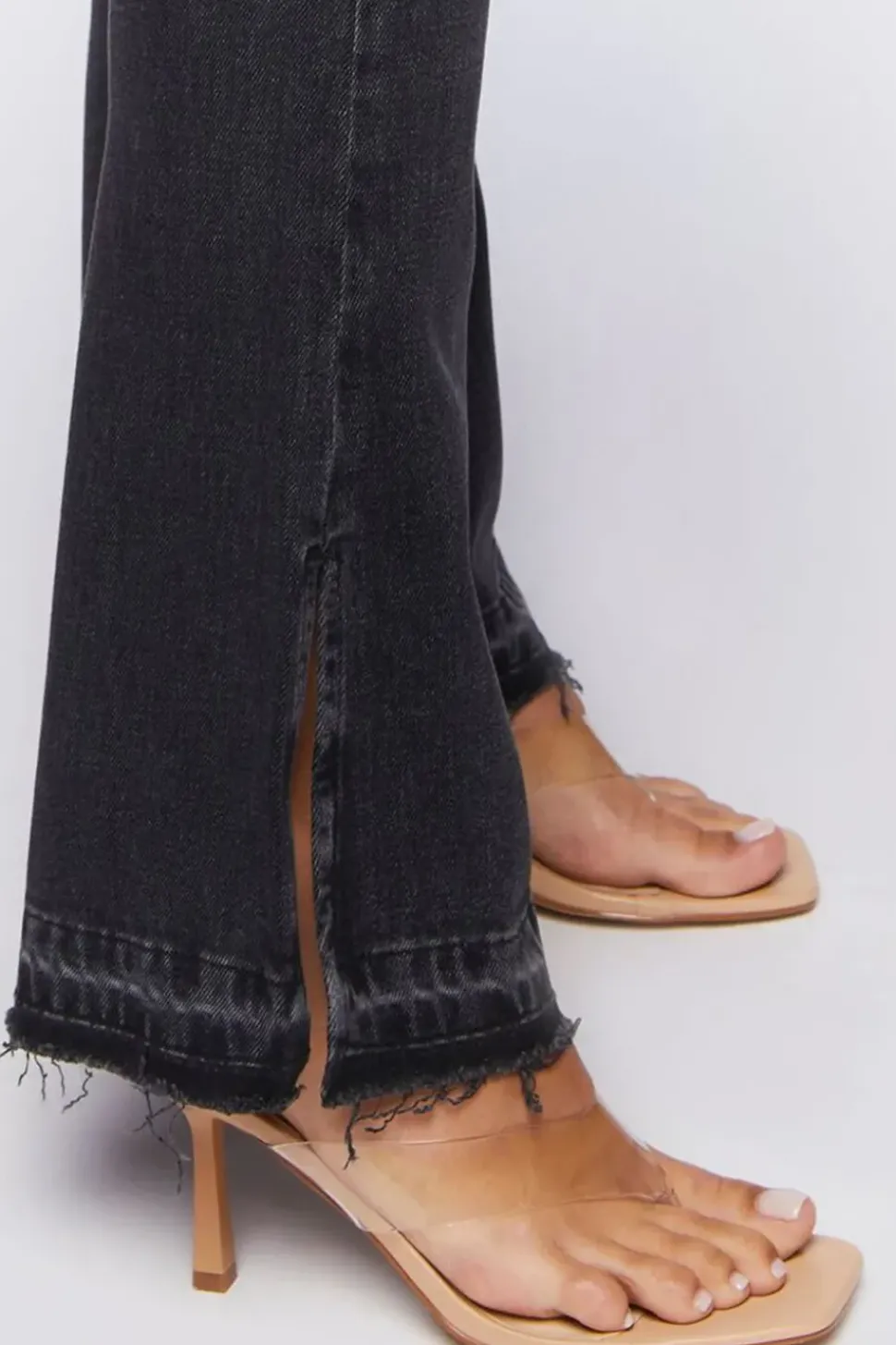 Hemp 10% High-Rise Split Flare Jeans