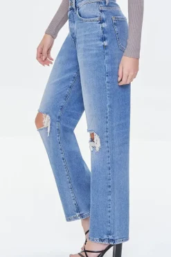 Hemp 4% High-Rise Straight-Leg Jeans