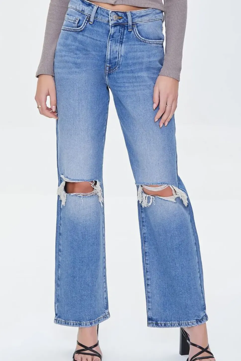 Hemp 4% High-Rise Straight-Leg Jeans